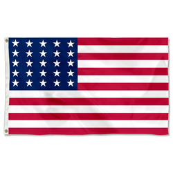the United States flag 25 star linear pattern flag