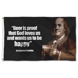 Benjamin Franklin Beer Flag Banner