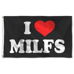 MILF Flag I Heart MILF B Dad Beer Flag Banner