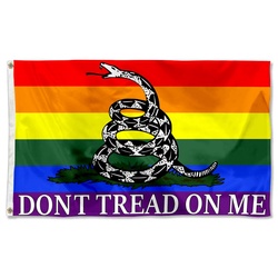 Rainbow Gadsden Flag Banner
