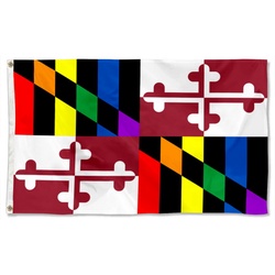 Maryland Rainbow Gay Pride Flag Banner