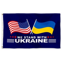 We Stand With Ukraine Flag Ukrainian Flag Banner