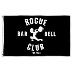 Daoops of Rogue Barbell Club Flag Black Gym Garage Fitness Flag Banner