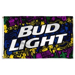 Bud Light Beer Mardi Gras NOLA Music Giant Silk Flag Banner