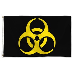 Biohazard Warning Symbol Party Flag Banner