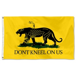 Do not Kneel On Us Flag Banner