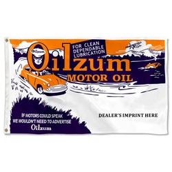 Oilzum Motor Oil Flag Ad Gasoline Flag Banner